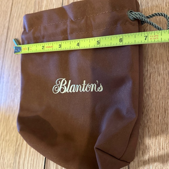 🔥Blanton's Bourbon Bag, Brown Leatherette w/Gold Draw Strings Logo 750 Collect - Picture 5 of 7